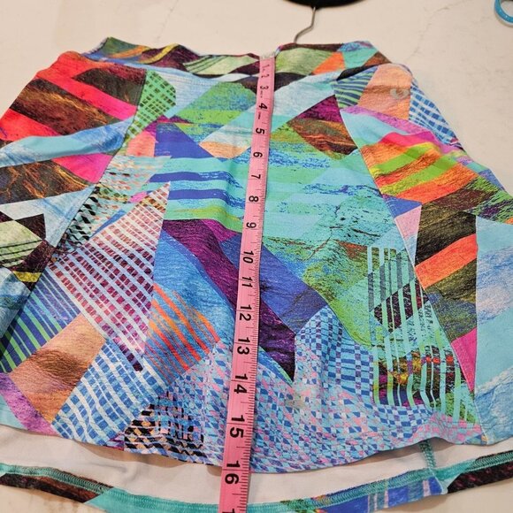 Donajo Dona Jo Skort Size Small 1 Seabreeze Artsy 16" Tennis Pickleball Blue - Picture 7 of 8